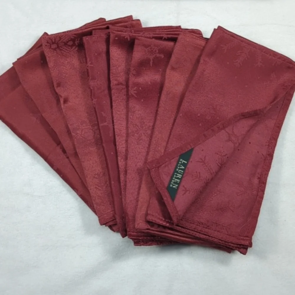 Lauren Ralph Lauren 9‎ Piece Christmas Winter Table Linens